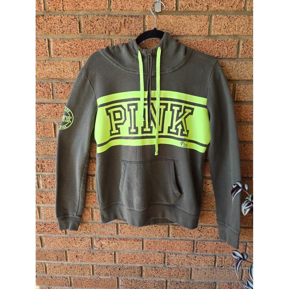 Victoria's Secret PINK 1/4 Zip Pullover Hoodie.